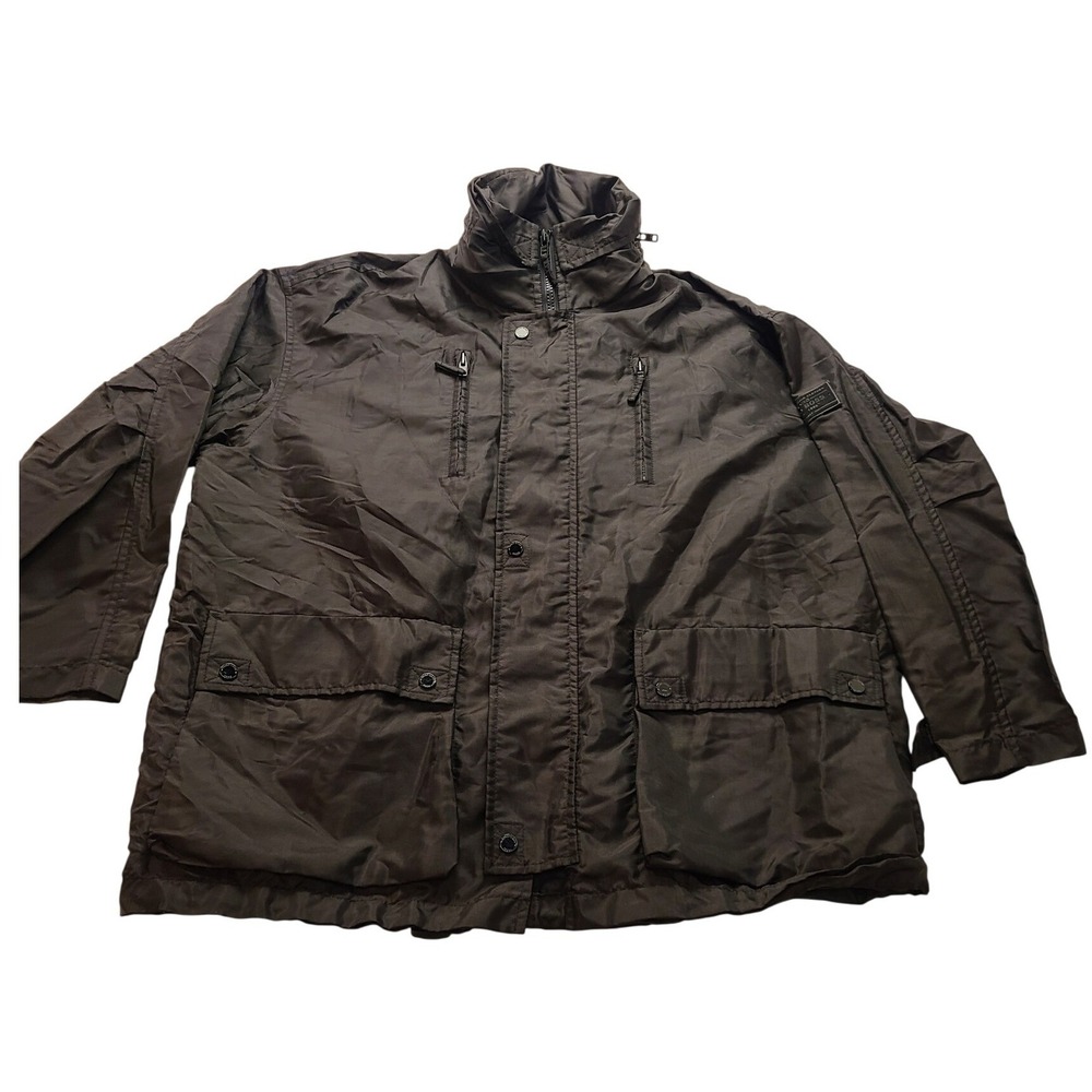 Hugo Boss Sport‎ Men's Active Outdoor Jacket Full Zip Brown Utility Coat XL-XXL